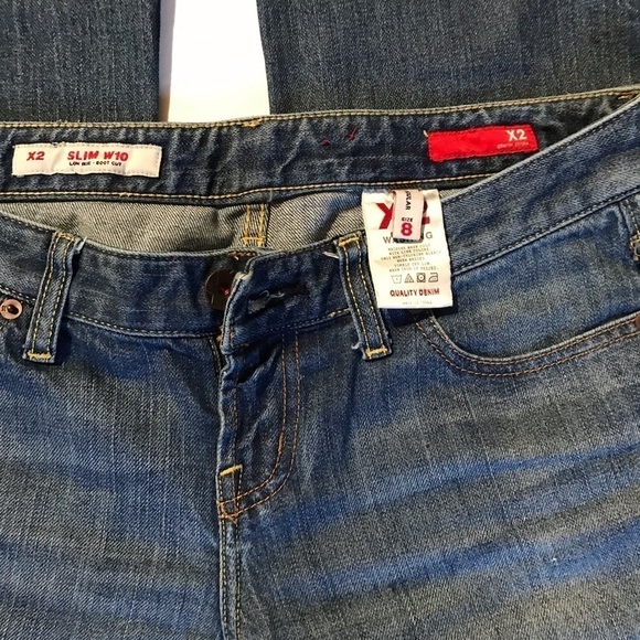 EUC LIKE NEW CONDITION X2 DENIM SIZE 8 SLIM FIT JEANS 32”x31” - Picture 2 of 6
